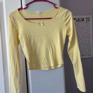 Yellow Long Sleeve Top